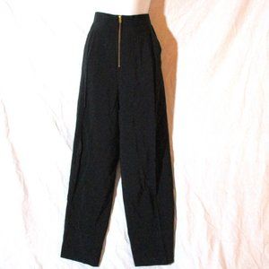 NEW CELINE ITALY ZIPPER TROUSER Pant 36 Luxury Formal BLACK Womens